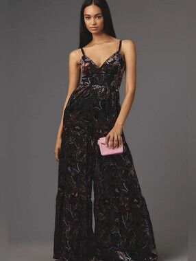Hutch Tiered Velvet Jumpsuit
